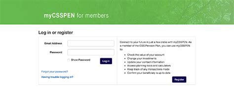 csspen login|Accessing your annual statements and T4As online.